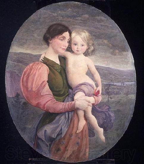 George de Forest Brush Mother and Child: A Modern Madonna Norge oil painting art